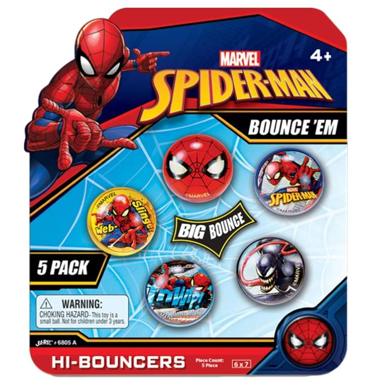 Set 5 Bolas Pelotas De Rebote Marvel Avengers Spiderman