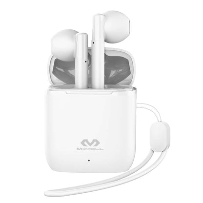 Auriculares Bluetooth TWS Miccell VQ-BH10 con Diseño Elegante - Blanco